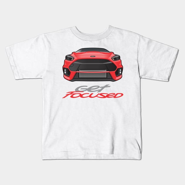 Get Focused Red Kids T-Shirt by JRCustoms44